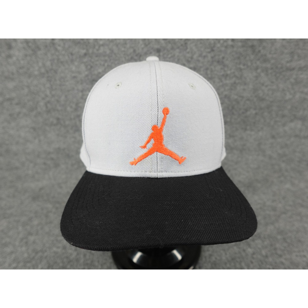 Jordan Jumpman Snapback Hat Mens OSFM Grey Black Orange 513405-024‎ Good